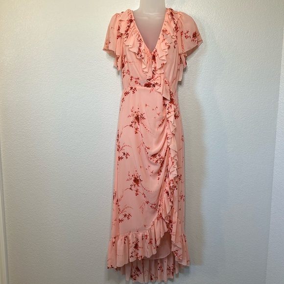 Cinq A Sept Womens Floral Print Hi-Low Midi Dress Size 2 NWT - Picture 4 of 14